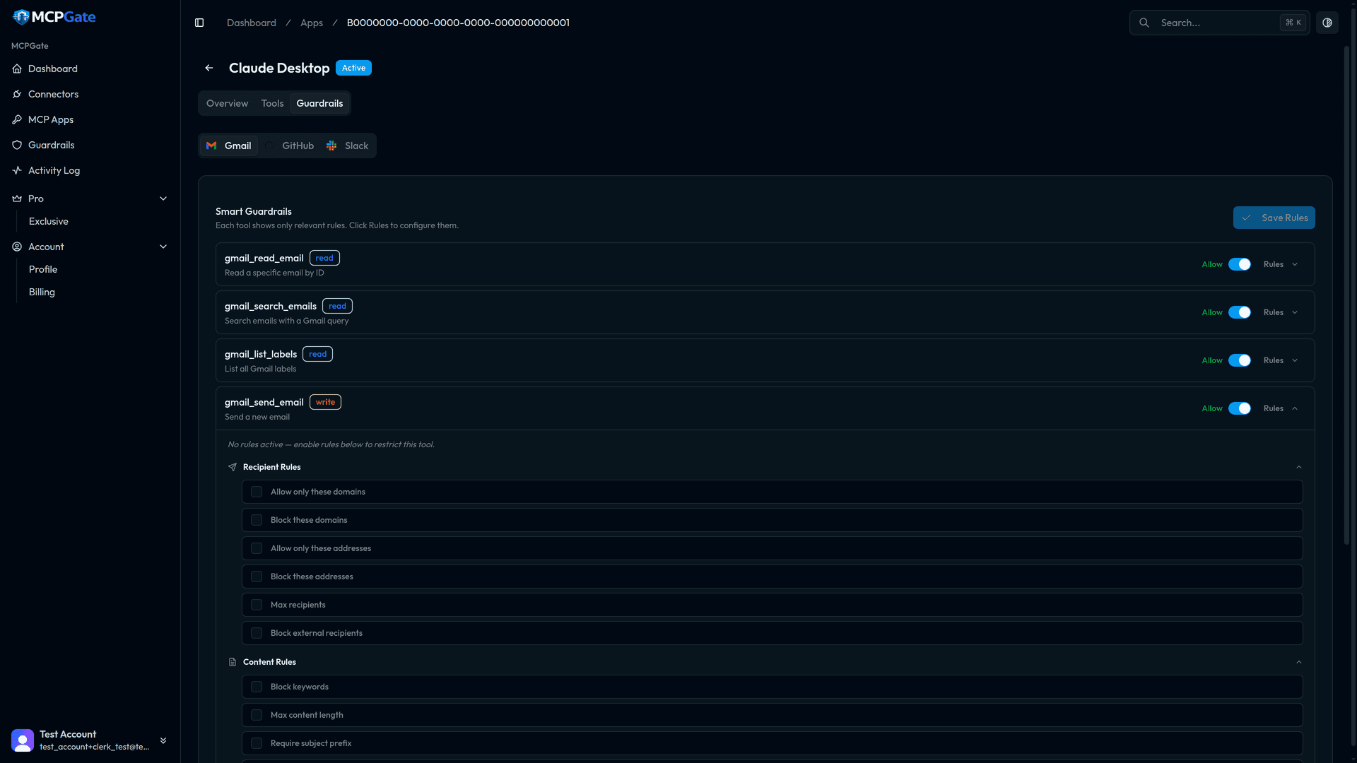 MCPGate Smart Rules — Expanded rule templates